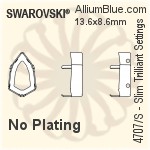 Swarovski Slim Trilliant Settings (4707/S) 18.7x11.8mm - No Plating