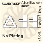 Swarovski Triangle Fancy Stone (4722) 10mm - Clear Crystal With Platinum Foiling
