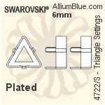 Swarovski Triangle Settings (4722/S) 4mm - No Plating