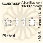 施华洛世奇 Starbloom花式石爪托 (4754/S) 18x18.5mm - 无镀层