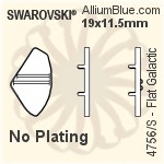 Swarovski Flat Galactic Settings (4756/S) 39x23.5mm - Plated