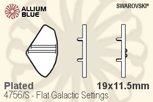 施華洛世奇 Flat Galactic花式石爪托 (4756/S) 19x11.5mm - 鍍面 - 關閉視窗 >> 可點擊圖片