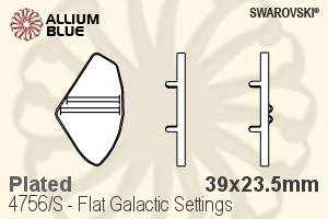 Swarovski Flat Galactic Settings (4756/S) 39x23.5mm - Plated - Click Image to Close
