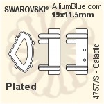 Swarovski Galactic Settings (4757/S) 19x11.5mm - No Plating