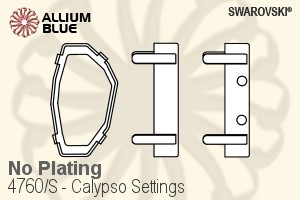 Swarovski Calypso Settings (4760/S) 14x8mm - No Plating - Haga Click en la Imagen para Cerrar