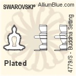 Swarovski Vision Square Settings (4481/S) 12mm - No Plating