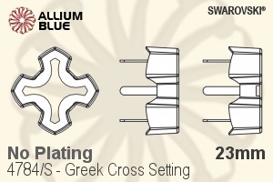 Swarovski Greek Cross Setting (4784/S) 23mm - No Plating - Click Image to Close