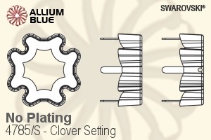 施华洛世奇 Clover Setting (4785/S) 14mm - 无镀层 - 关闭视窗 >> 可点击图片