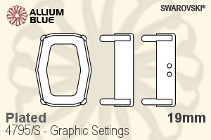 Swarovski Graphic Settings (4795/S) 19mm - Plated - Haga Click en la Imagen para Cerrar