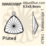 スワロフスキー Kaleidoscope Triangleファンシーストーン石座 (4799/J) 14x14.3mm - メッキ