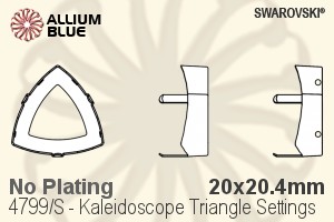 施华洛世奇 Kaleidoscope Triangle花式石爪托 (4799/S) 20x20.4mm - 无镀层