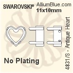 Swarovski Antique Heart Settings (4831/S) 8.8x8mm - No Plating
