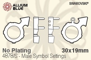 施華洛世奇 Male Symbol花式石爪托 (4878/S) 30x19mm - 無鍍層 - 關閉視窗 >> 可點擊圖片