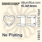 Swarovski XILION Heart Settings (4884/S) 6.6x6mm - Plated