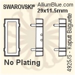 Swarovski Kaputt Baguette Settings (4925/S) 23x9mm - No Plating