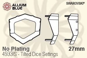 Swarovski Tilted Dice Settings (4933/S) 27mm - No Plating - Click Image to Close