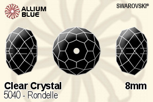 Swarovski Rondelle Bead (5040) 8mm - Clear Crystal - Haga Click en la Imagen para Cerrar