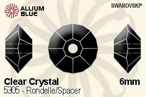 施华洛世奇 Rondelle/Spacer 串珠 (5305) 6mm - 透明白色 - 关闭视窗 >> 可点击图片