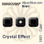 Swarovski Cube Bead (5601) 8mm - Color (Half Coated)