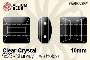 Swarovski Stairway (Two Holes) Bead (5625) 10mm - Clear Crystal - Click Image to Close