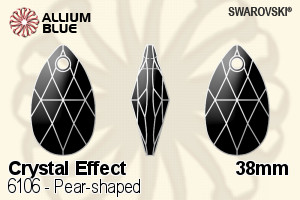 スワロフスキー Pear-shaped ペンダント (6106) 38mm - クリスタル エフェクト - ウインドウを閉じる