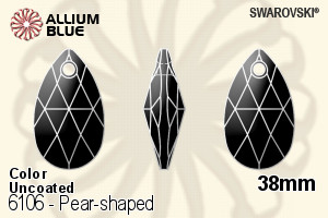 スワロフスキー Pear-shaped ペンダント (6106) 38mm - カラー（コーティングなし） - ウインドウを閉じる