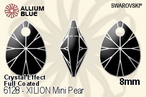 施華洛世奇 XILION 施亮 Mini Pear 吊墜 (6128) 8mm - 白色（半塗層） (Full Coated) - 關閉視窗 >> 可點擊圖片