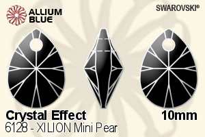 Swarovski XILION Mini Pear Pendant (6128) 10mm - Crystal Effect - Haga Click en la Imagen para Cerrar