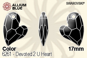 Swarovski Devoted 2 U Heart Pendant (6261) 17mm - Color - Click Image to Close