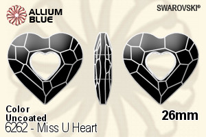 Swarovski Miss U Heart Pendant (6262) 26mm - Colour (Uncoated)