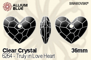 Swarovski Truly in Love Heart Pendant (6264) 36mm - Clear Crystal - Click Image to Close