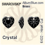 Swarovski Heart Cut Pendant (6432) 8mm - Crystal Effect