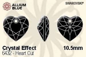 Swarovski Heart Cut Pendant (6432) 10.5mm - Crystal Effect - Haga Click en la Imagen para Cerrar