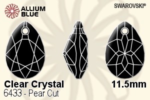 Swarovski Pear Cut Pendant (6433) 11.5mm - Clear Crystal - Haga Click en la Imagen para Cerrar