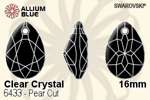 Swarovski Pear Cut Pendant (6433) 16mm - Clear Crystal - Haga Click en la Imagen para Cerrar