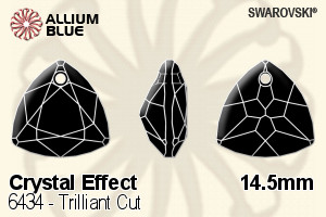 Swarovski Trilliant Cut Pendant (6434) 14.5mm - Crystal Effect - Click Image to Close