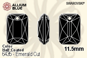 Swarovski Emerald Cut Pendant (6435) 11.5mm - Color (Half Coated) - Click Image to Close