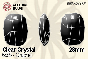 Swarovski Graphic Pendant (6685) 28mm - Clear Crystal - Haga Click en la Imagen para Cerrar