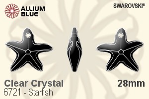施華洛世奇 Starfish 吊墜 (6721) 28mm - 透明白色 - 關閉視窗 >> 可點擊圖片