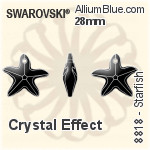 Swarovski Radiolarian (Partly Frosted) Pendant (6730) 34x22mm - Crystal Effect