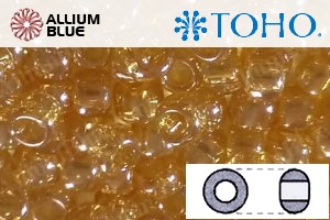 TOHO Round Seed Beads (RR8-103) 8/0 Round Medium - Transparent-Lustered Lt Topaz - Click Image to Close