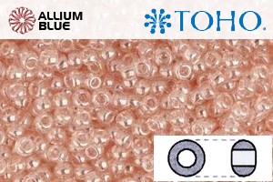 TOHO Round Seed Beads (RR8-106) 8/0 Round Medium - Transparent-Lustered Rosaline - Click Image to Close