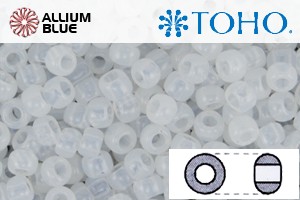 TOHO Round Seed Beads (RR6-1141) 6/0 Round Large - Translucent White - 關閉視窗 >> 可點擊圖片