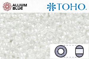 TOHO Round Seed Beads (RR11-121) 11/0 Round - Opaque-Lustered White - 關閉視窗 >> 可點擊圖片