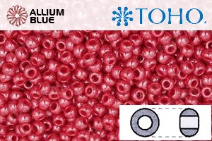 TOHO Round Seed Beads (RR15-125) 15/0 Round Small - Opaque-Lustered Cherry - 关闭视窗 >> 可点击图片