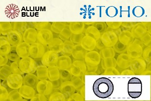 TOHO Round Seed Beads (RR8-12F) 8/0 Round Medium - Lemon Yellow Transparent Matte - Haga Click en la Imagen para Cerrar
