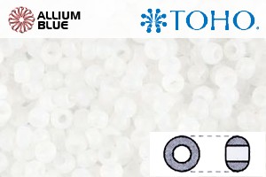 TOHO Round Seed Beads (RR8-141F) 8/0 Round Medium - Ceylon Frosted Snowflake - Click Image to Close