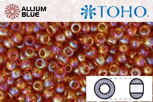 TOHO Round Seed Beads (RR6-162C) 6/0 Round Large - Transparent-Rainbow Topaz - Click Image to Close