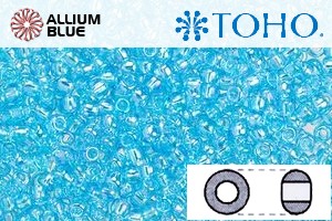 TOHO Round Seed Beads (RR3-163) 3/0 Round Extra Large - Transparent-Rainbow Aquamarine - Click Image to Close