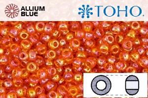 TOHO Round Seed Beads (RR3-174B) 3/0 Round Extra Large - Transparent-Rainbow Hyacinth - Haga Click en la Imagen para Cerrar